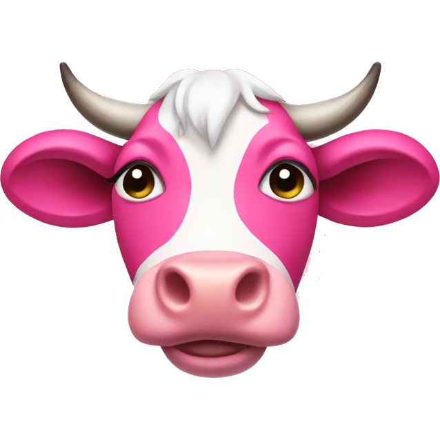 Pink cow emoji
