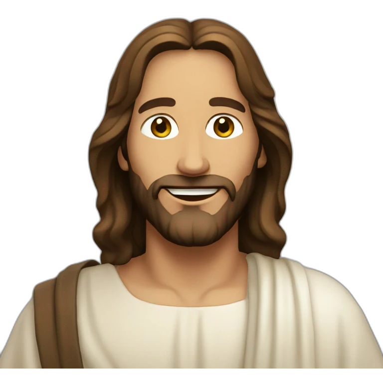 Jesus Christ smiling emoji