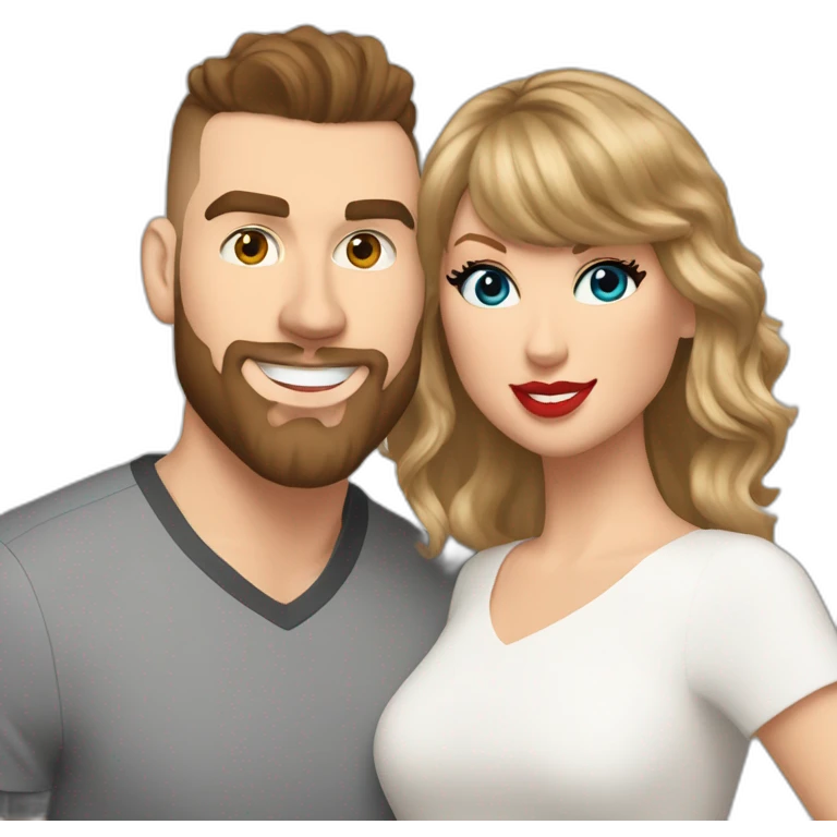 Taylor swift and Travis kelce emoji