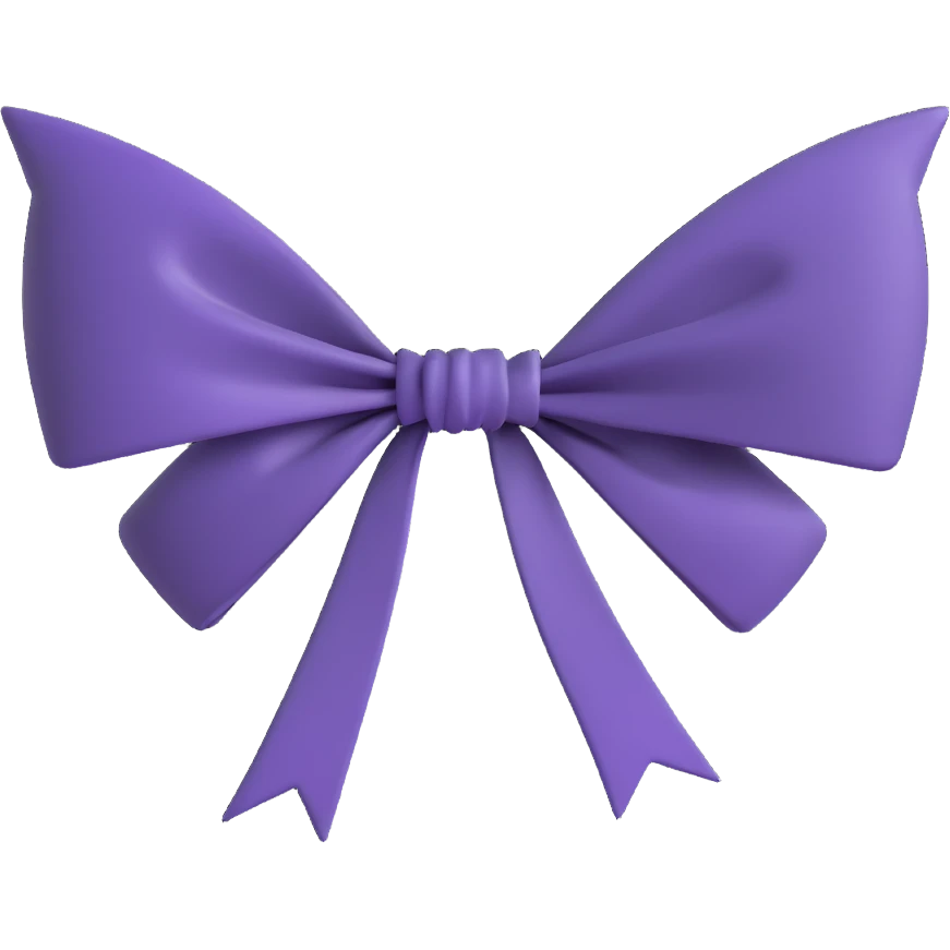 Black gothic bow effect emoji