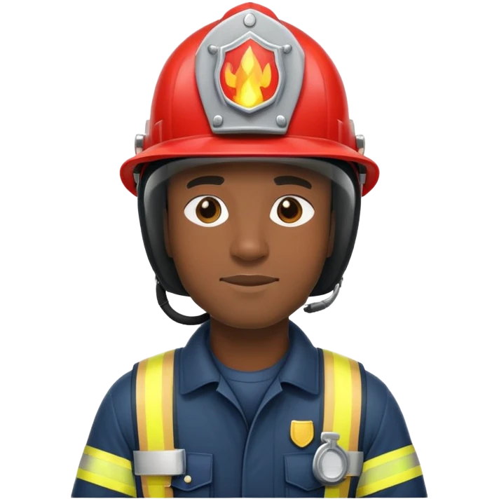 black fireman emoji