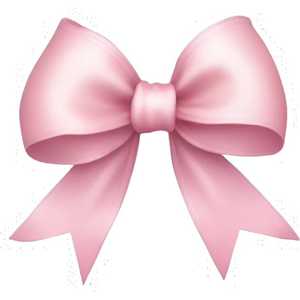 light pink ribbon bow emoji