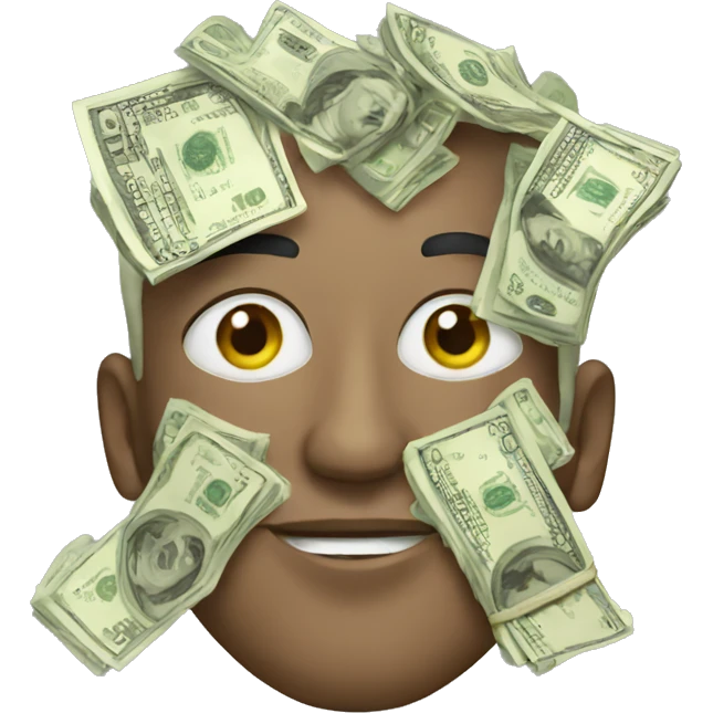 man covered of money emoji