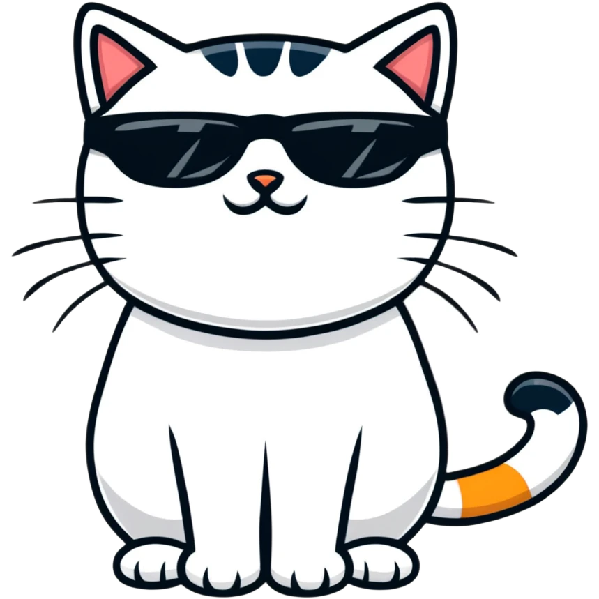 Cat with sunglasses emoji