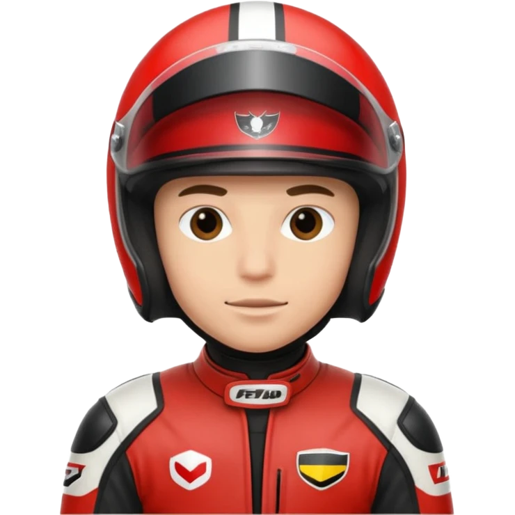 motorcycle racer with full face helmet emoji