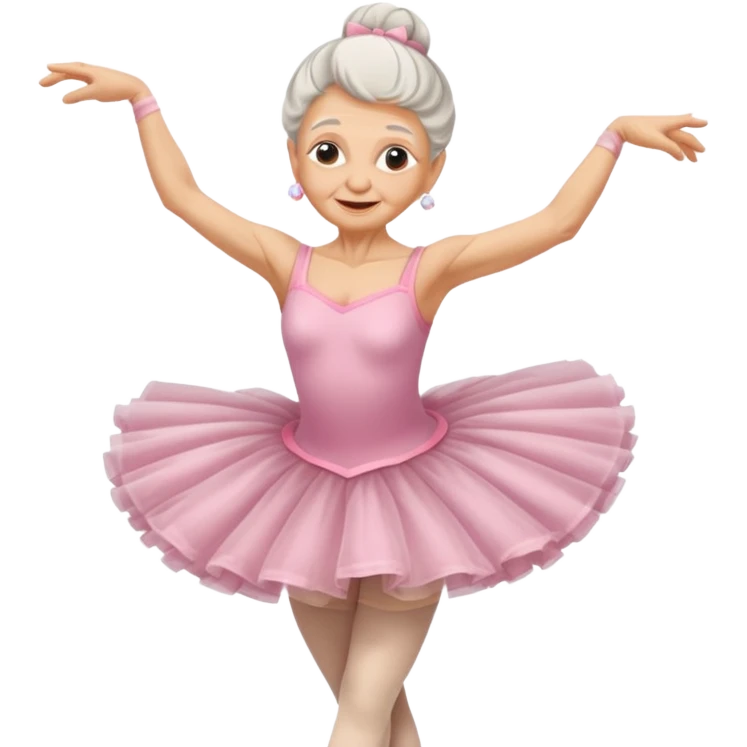 Ballerina, old woman emoji