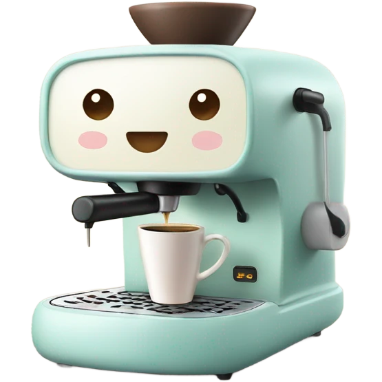 Cute coffee machine mini emoji