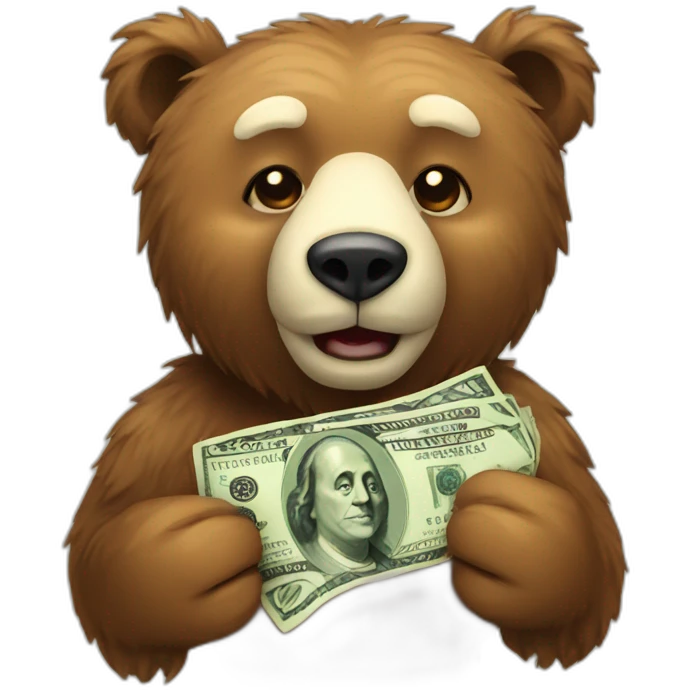 bear with dollar emoji