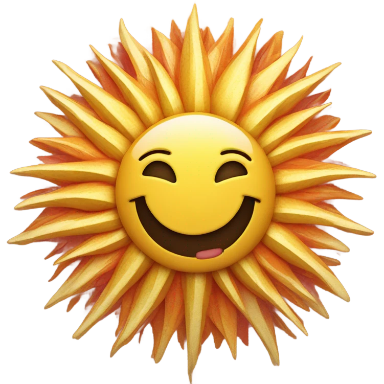Sun wearing a winter jacket  emoji