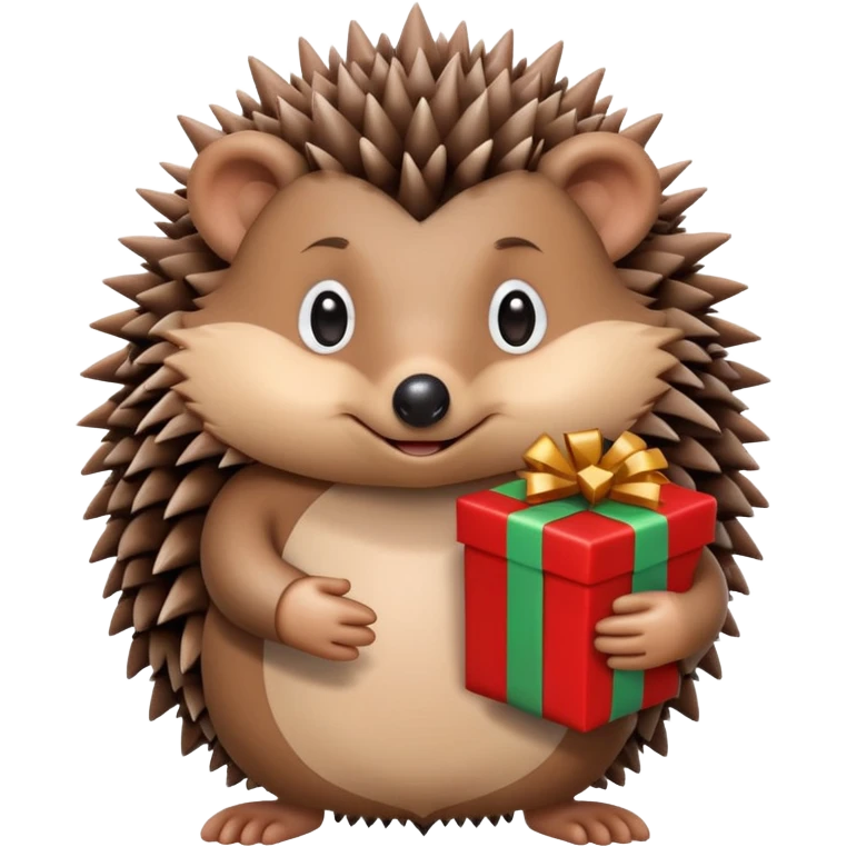 Hedgehog w gift emoji