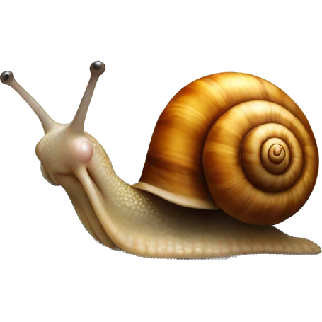 Snail on the beach emoji