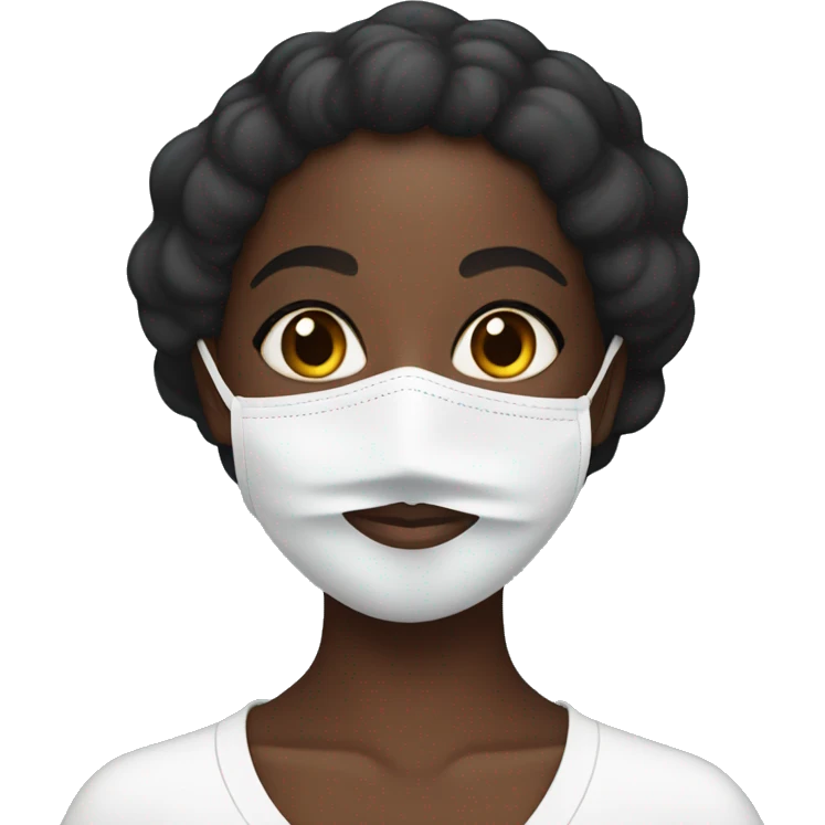 Black girl with skin care mask  emoji