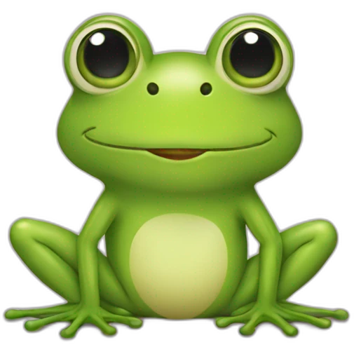 frog following in love emoji