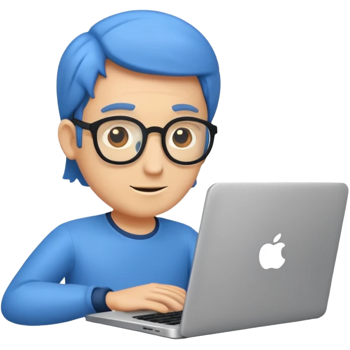 A tech guru in the front of a laptop emoji