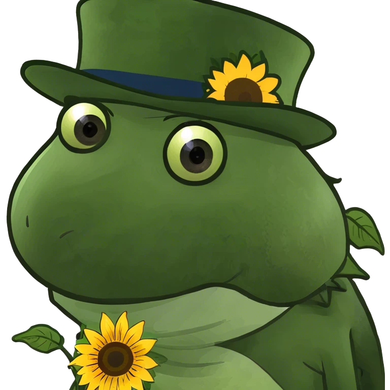 sunflower with a top hat emoji