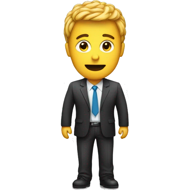 Un homme devant un macdo emoji
