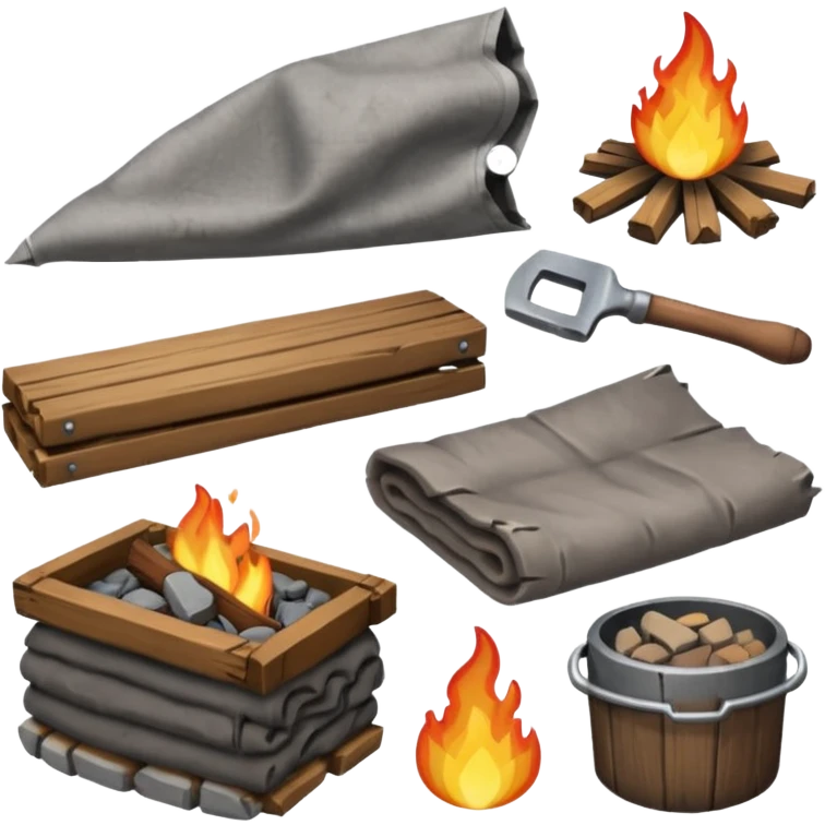 Create me 50 unique emojis based on the video game Rust for DUBS Gaming Discord. emoji