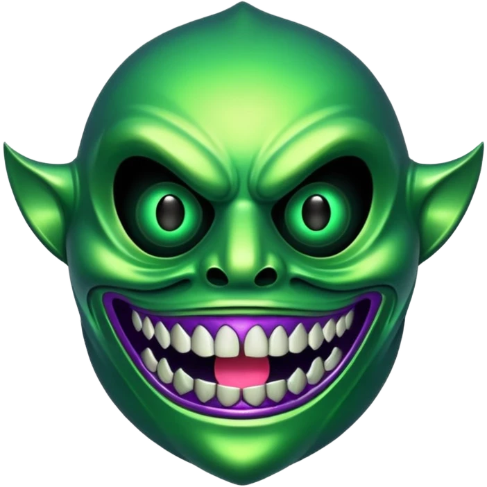 glitter green toxic mask emoji