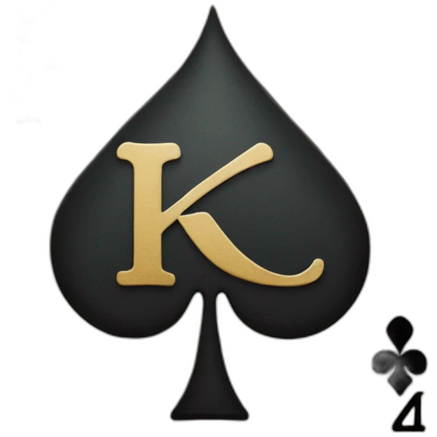 Ace of spades with letter k inside emoji