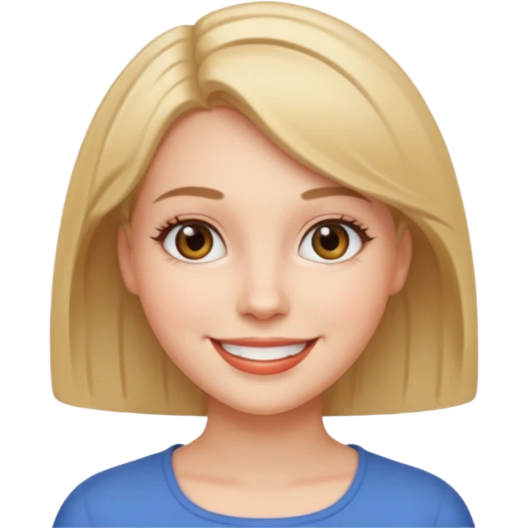 a smiling, bobbed-haired woman emoji