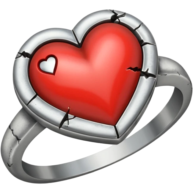 ring with heart broken emoji