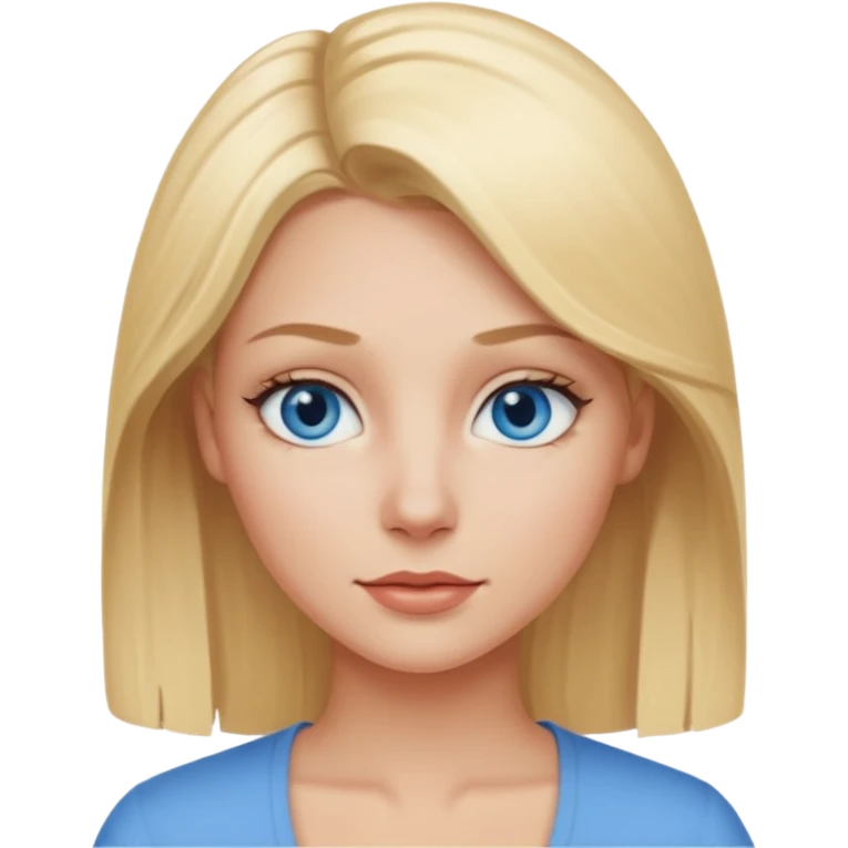 Blonde with as few details as possible, only her face emoji