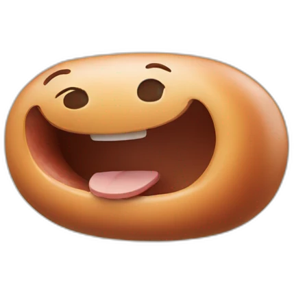 Smiling sausage emoji