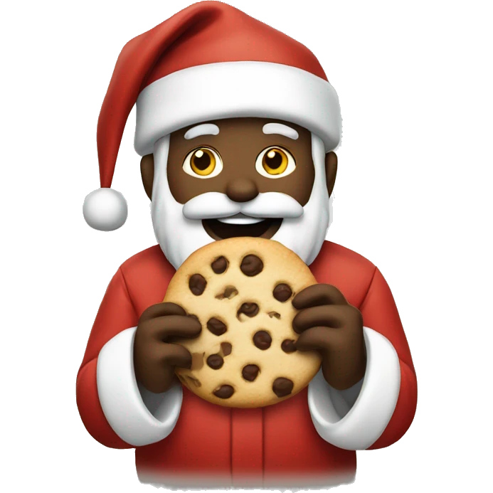Santa eating cookies emoji