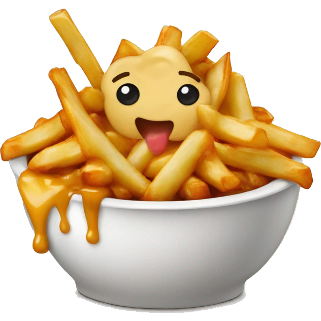 poutine qui mange une poutine emoji
