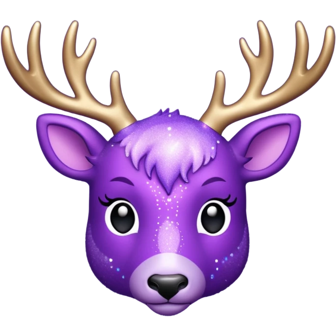 glitter purple and cian pokemon crystal deer emoji