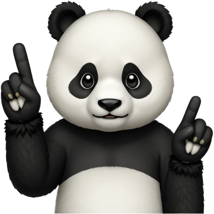 Panda with middle finger up  emoji