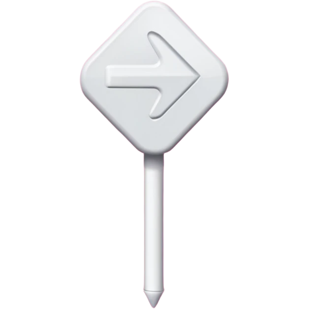 fleche directionelle blanche simple sur fond de couleur rose sur un bouton   emoji