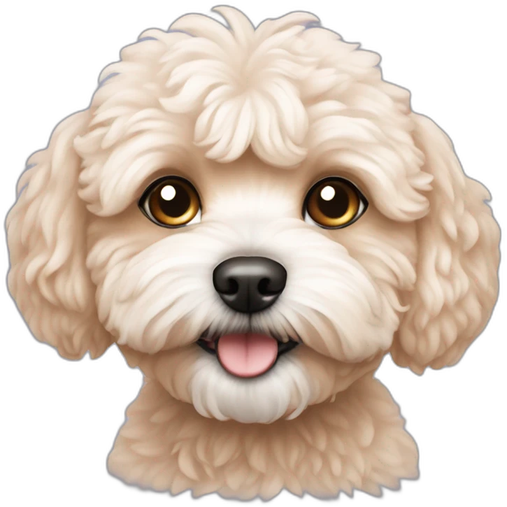 Maltipoo dog peach emoji