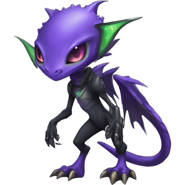 cute cool edgy eldritch alien punk Digimon-Fakemon-animal full body emoji