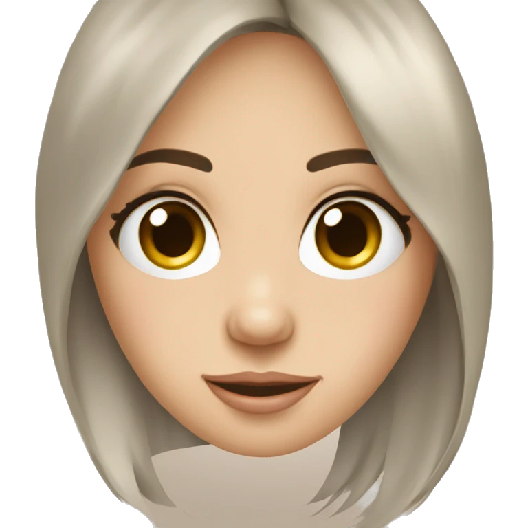 Meisje met mooie lange wimpers emoji