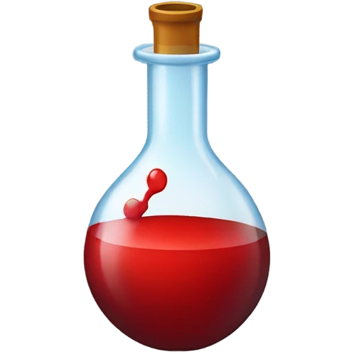 A chemical flask with blood inside emoji