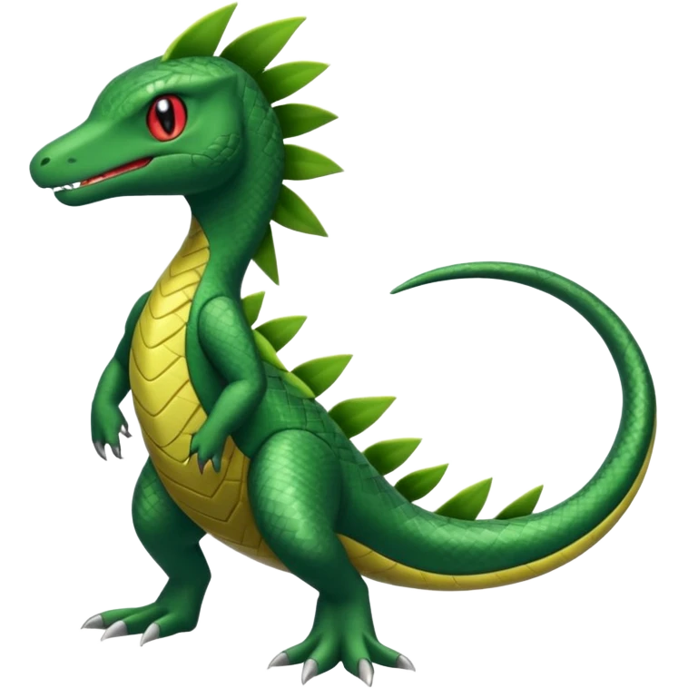 Salandit-Sceptile-Snivy-hybrid-fusion (full body) emoji