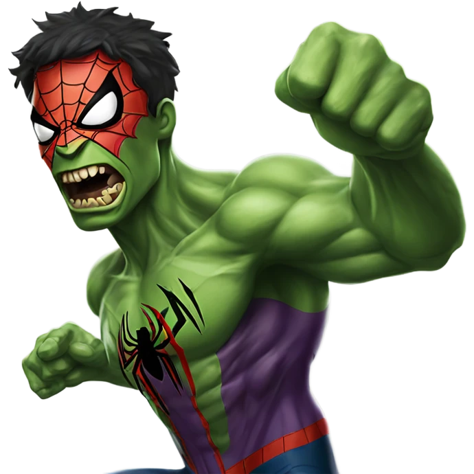 Zombie Spiderman fightto hulk  emoji