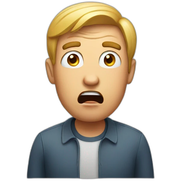 shocked man emoji