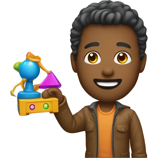 Man who is playing with toys  emoji