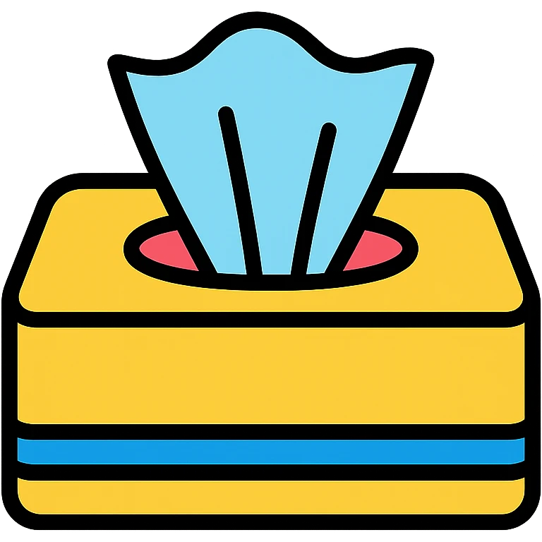 tissue box icon with color outline emoji