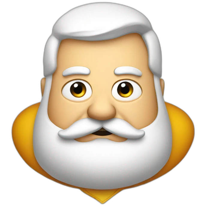 Beer baron fat with short mustache  emoji