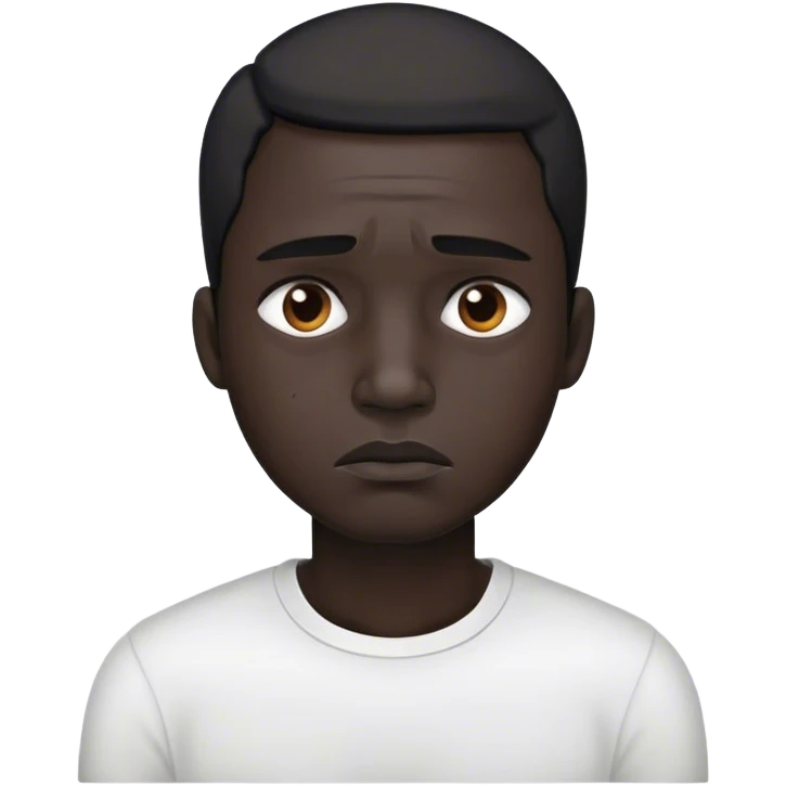 Black and white color tired looking men emoji