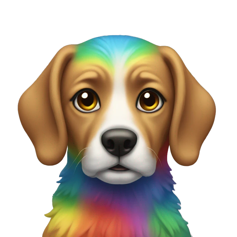 Rainbow dog emoji
