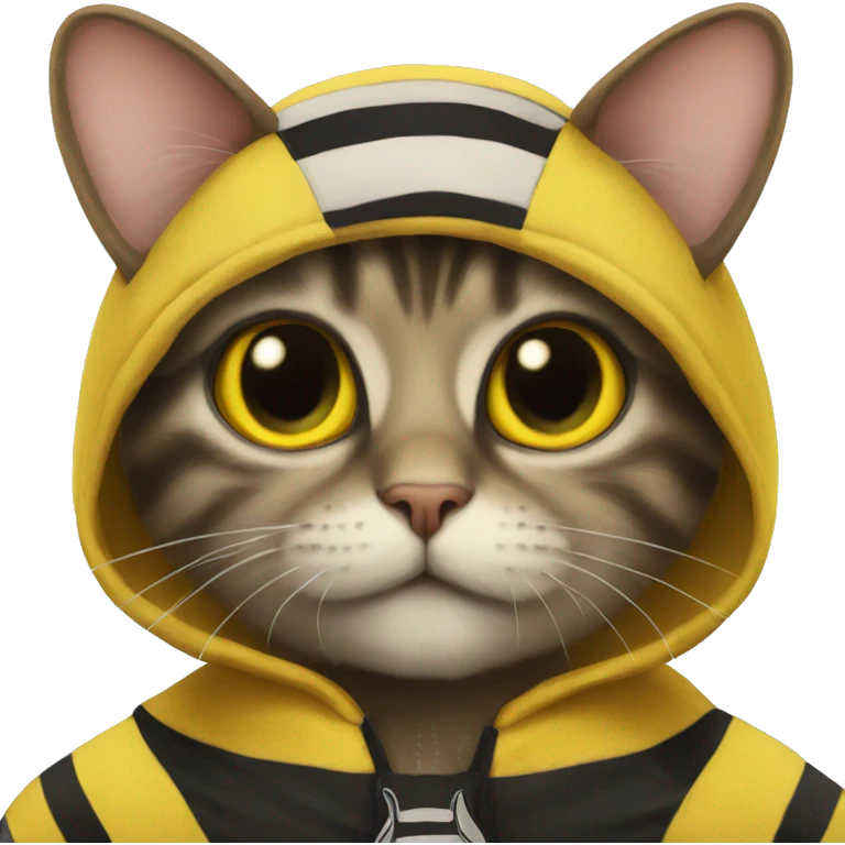 cat in a bumblebee costume emoji