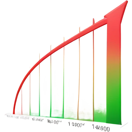 Growth curve, red to green gradient, $100K to $1M, bold labels, 481% FASTER, upward arrow, minimalistic, white background, infographic style emoji