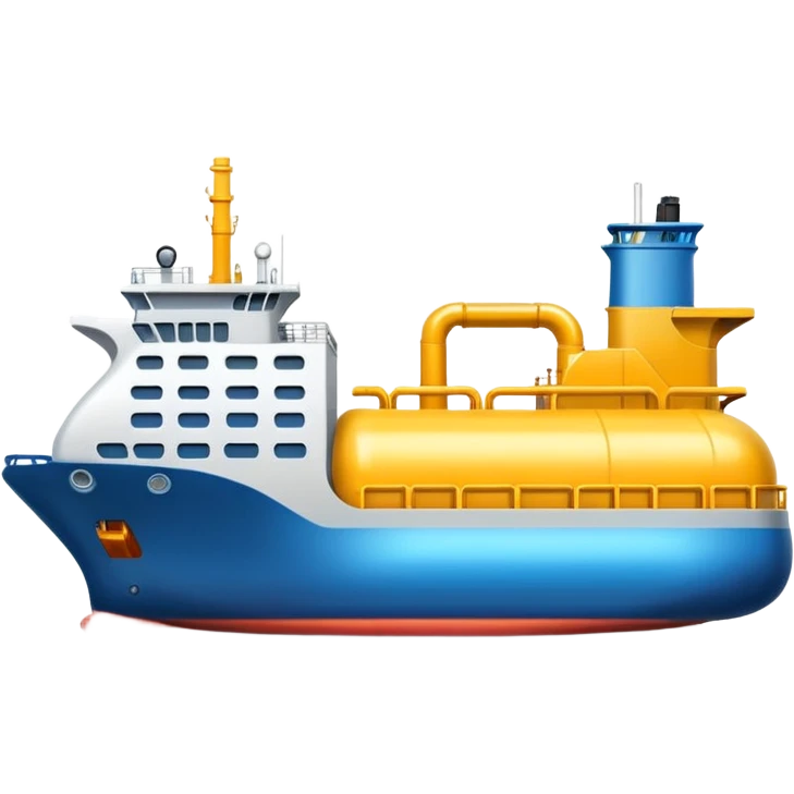 create an ultra realistic liquefied gas ship emoji