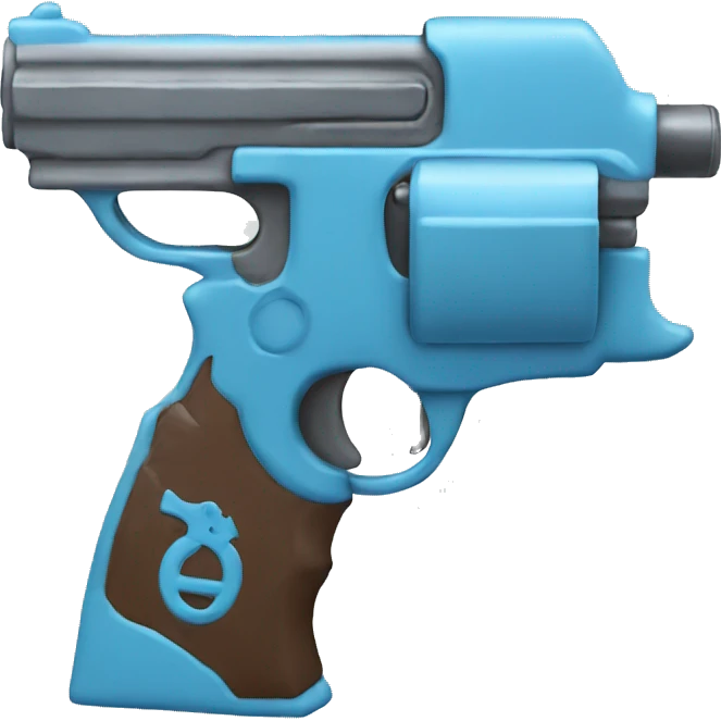 Sky blue gun emoji