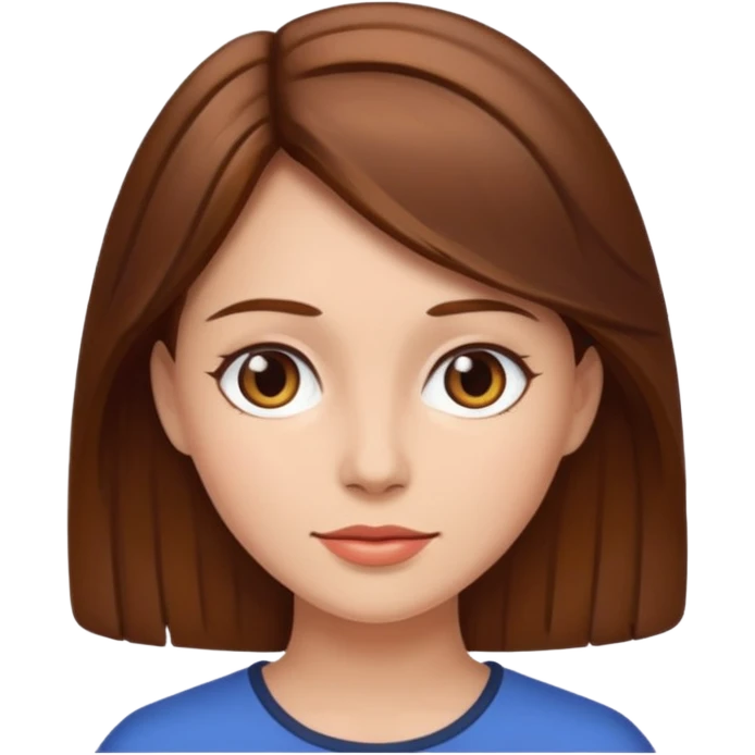 Mujer cabello castaño  emoji