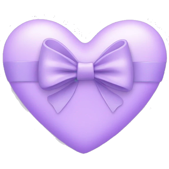 pastel purple heart with a bow emoji